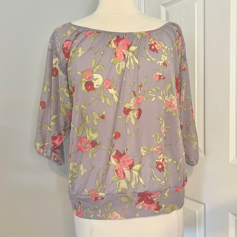 Express Sheer Floral blouse